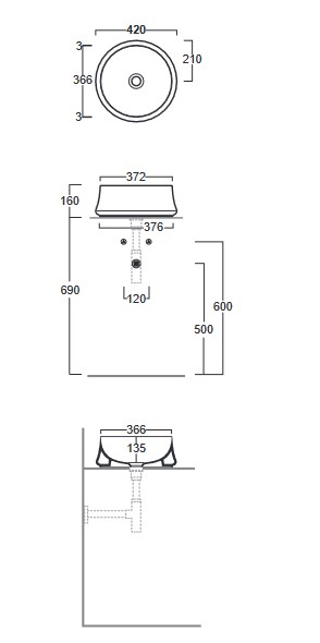 Умивальник Sharp SH02 Glossy Blak SIMAS - Зображення 309369-1bb97.jpg