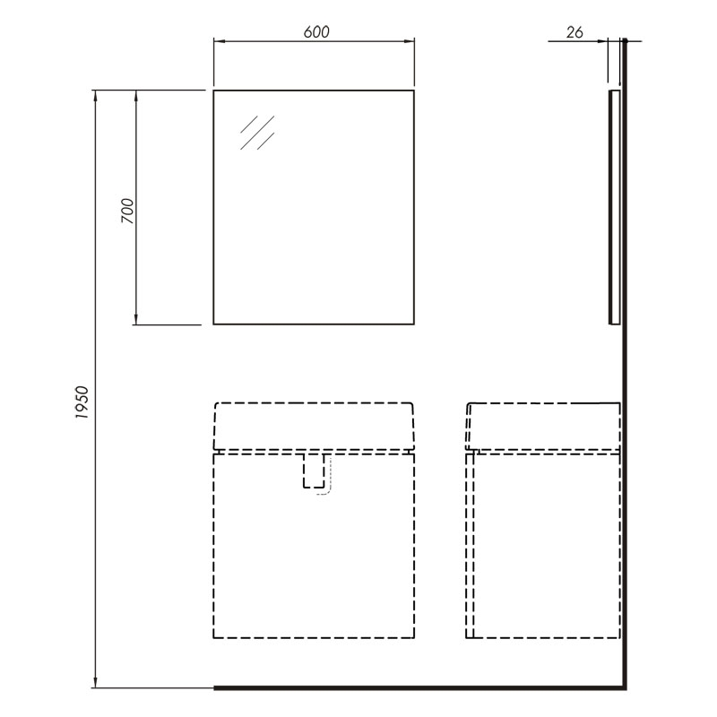 Дзеркало TWINS 60 KOLO - Зображення 310694-8679a.png