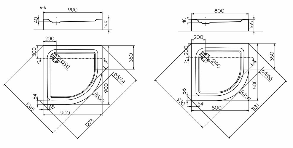 Душевая кабина полукруглая REKORD 90 Душевой поддон FIRST 90 KOLO Душевой набор Mode S Sliding хром Adell - Зображення 31088578-aeec1.jpg