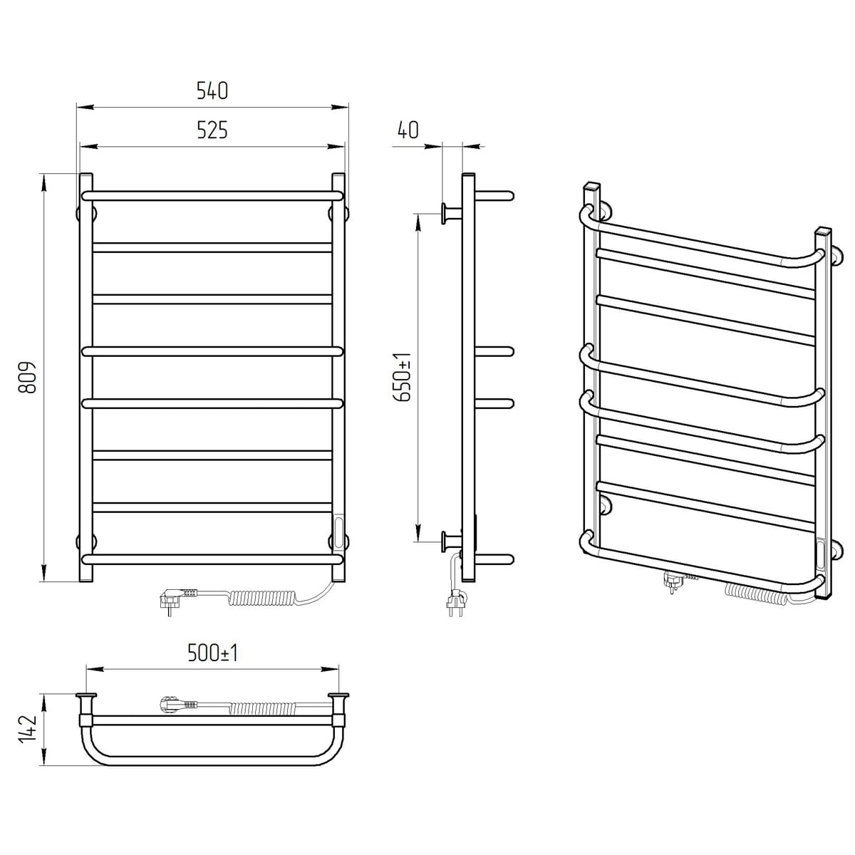 Полотенцесушитель электрический Стиль ЧФ8 500x800 LARIS - Зображення 31387602-efdb4.jpg