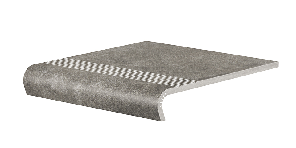Ступень с капиносом V-shape Piatto Gris 320-50x300x9 Cerrad - Зображення
