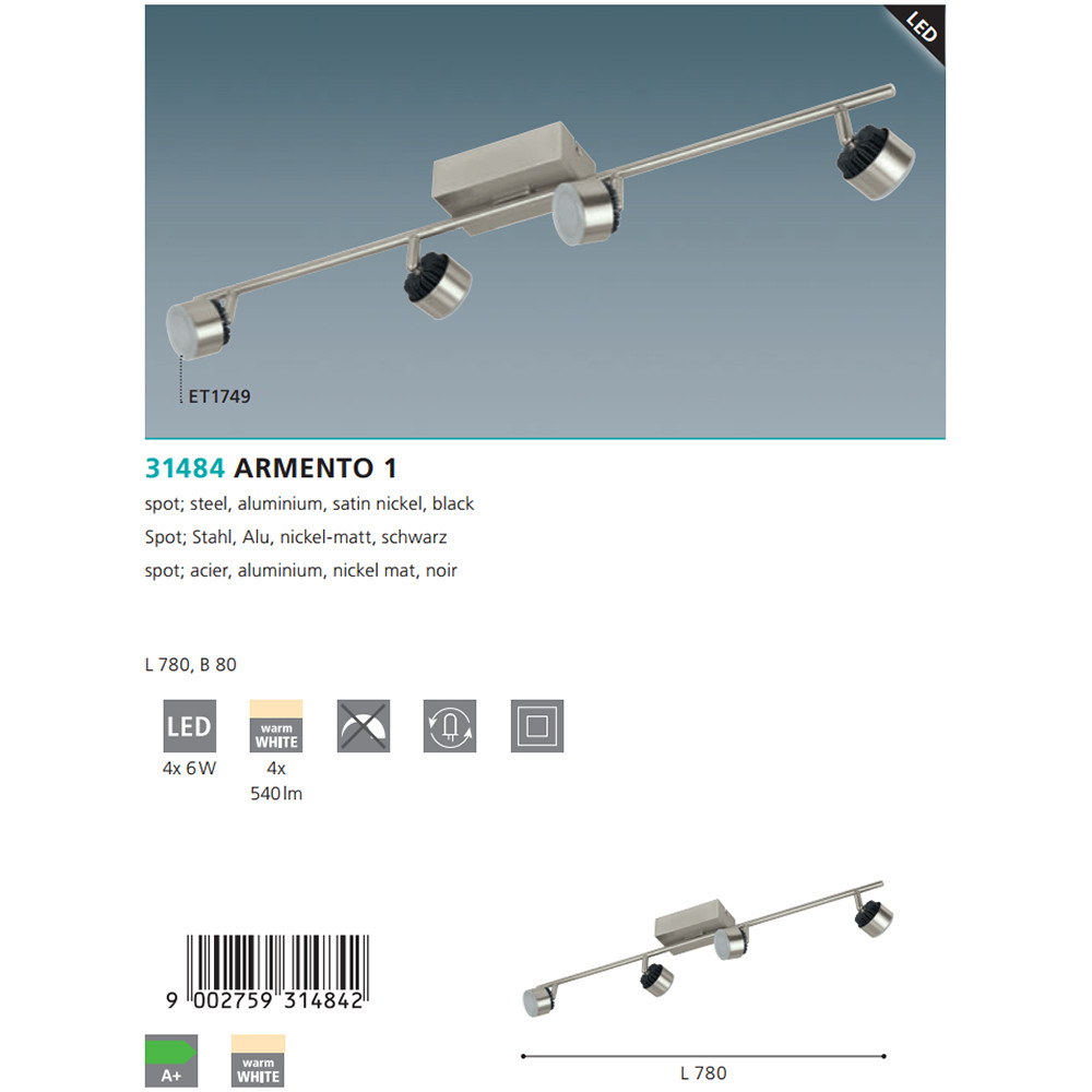 Спот ARMENTO 1 LED (31484), EGLO - Зображення 31484-.jpg