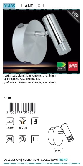 Спот LIANELLO 1 LED (31485), EGLO - Зображення 31485--.jpg