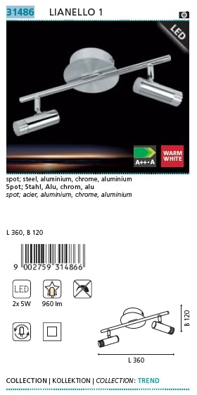 Спот LIANELLO 1 LED (31486), EGLO - Зображення 31486--.jpg