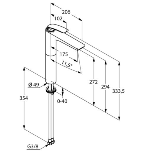 Смеситель для умывальника DN 15 Balance (522988775) черный, Kludi - Зображення 315149-0f620.jpg