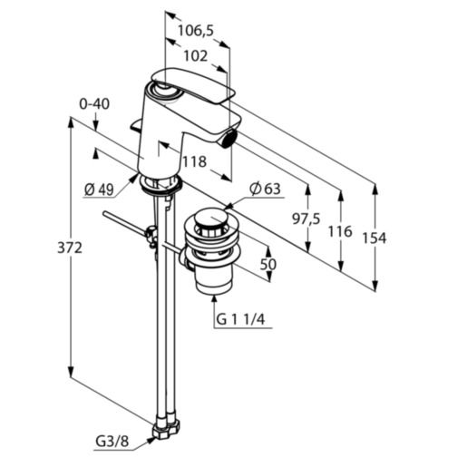 Змішувач для біде DN 15 Balance (522168775) чорний мат, Kludi - Зображення 315154-b4da3.jpg