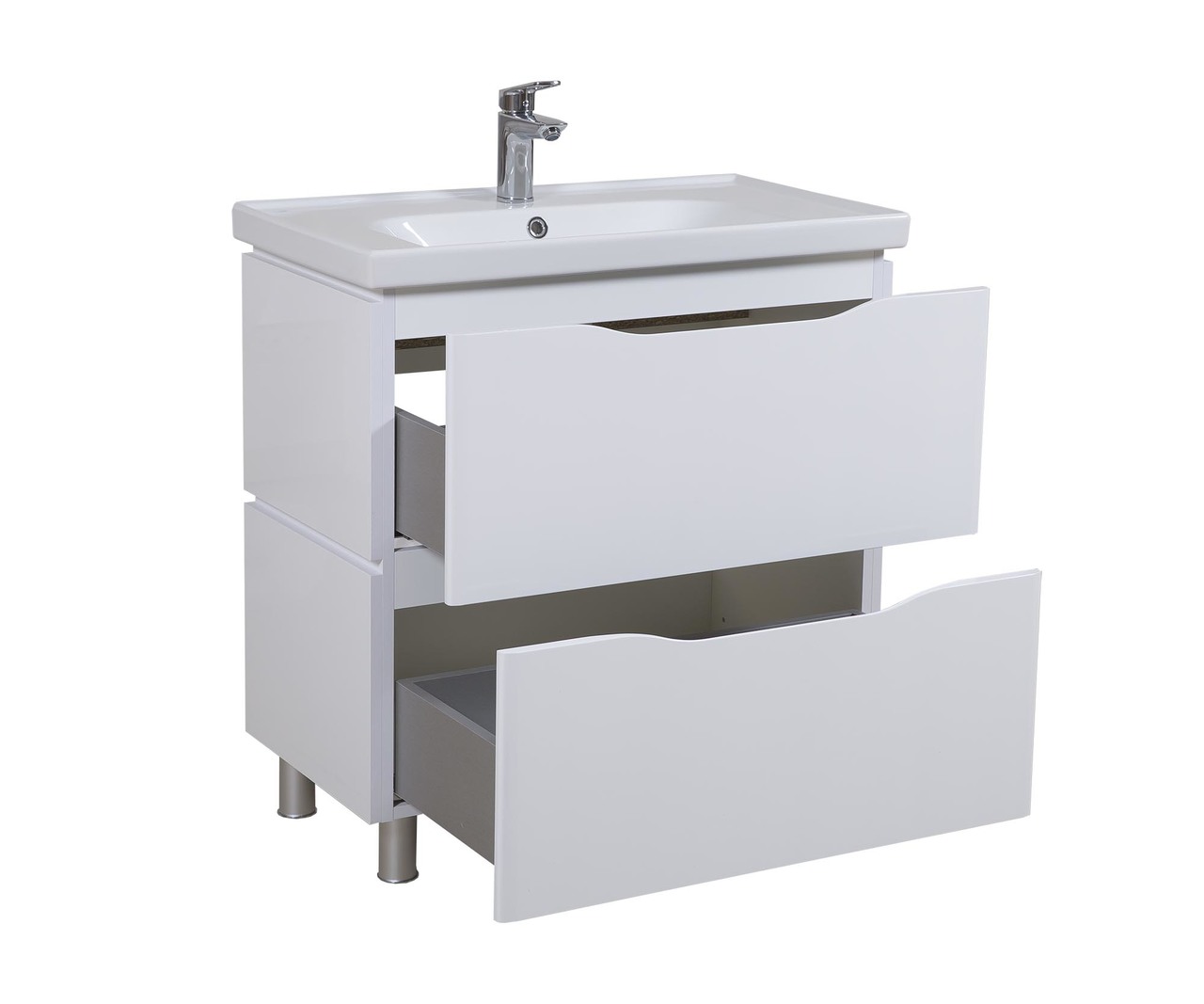 Шкафчик с умывальником Венеция Белая Frame 80, Аква Родос - Зображення 316024-2eea6.jpg