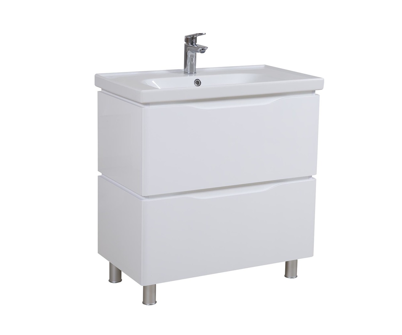 Шафка з умивальником Венеція Біла Frame 80, Аква Родос - Зображення