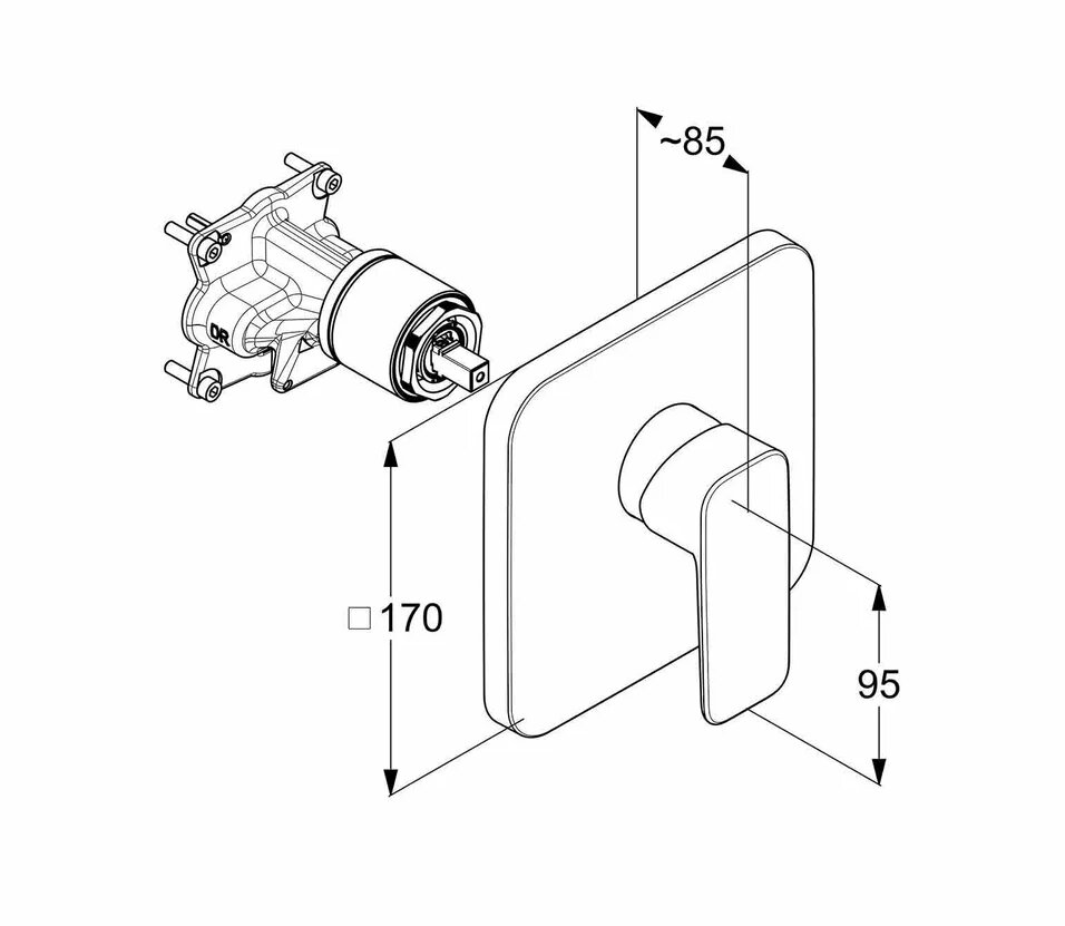 Змішувач для душу Pure&Style 406593975 чорний Kludi - Зображення 3164172-b2a3a.jpg