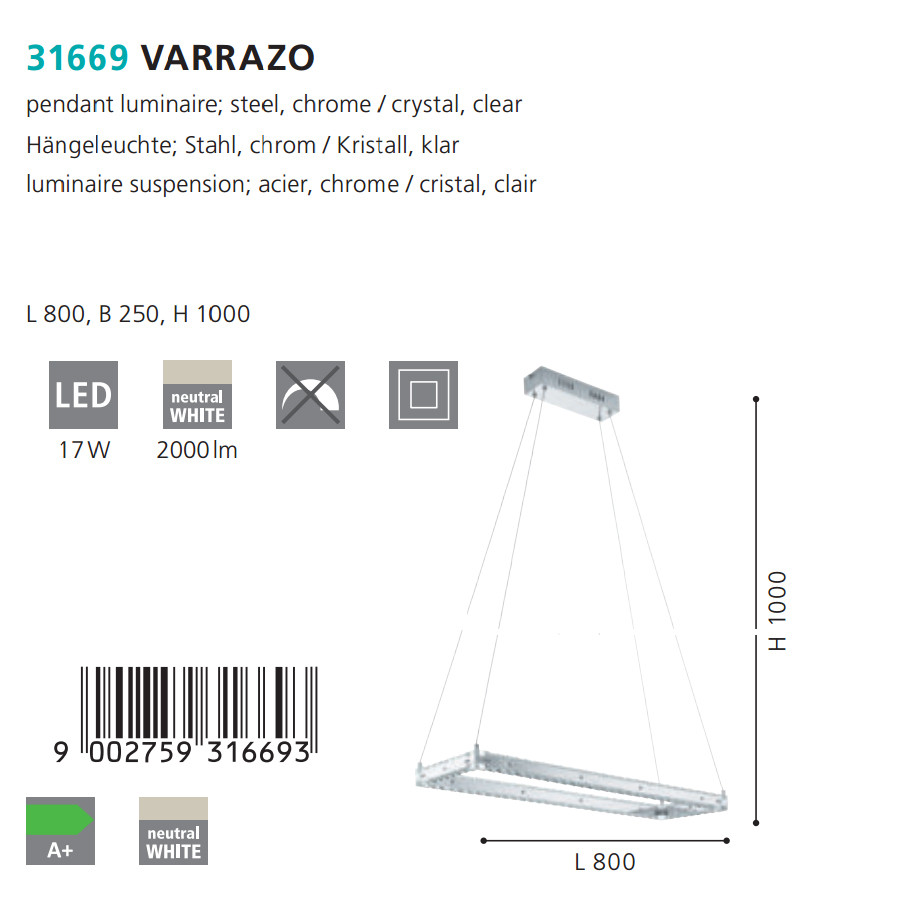 Люстра VARRAZO CHROM-KRISTALL LED (31669), EGLO - Зображення 31669--.jpg