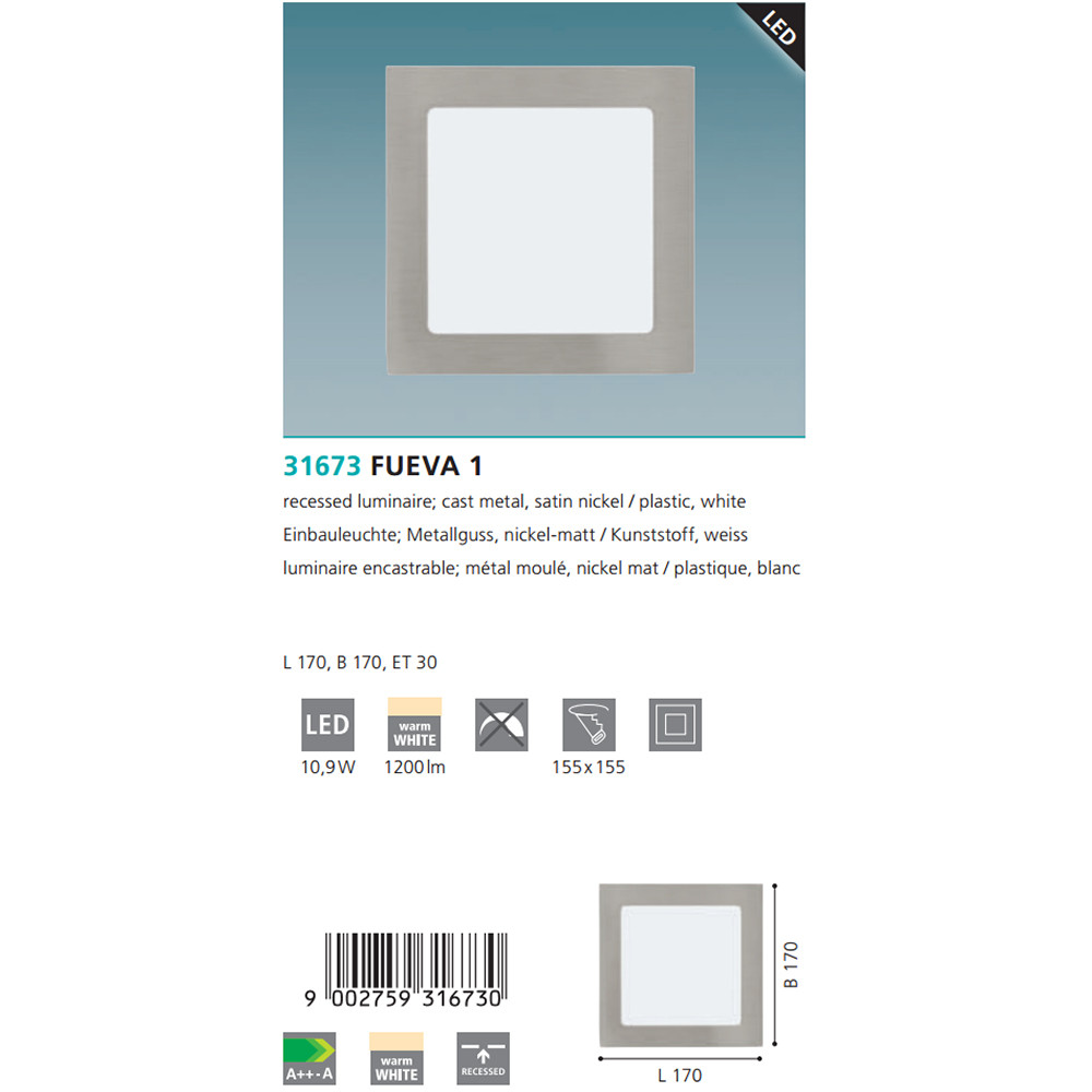 Точковий світильник FUEVA1 3000K (31673), EGLO - Зображення 31673--.jpg