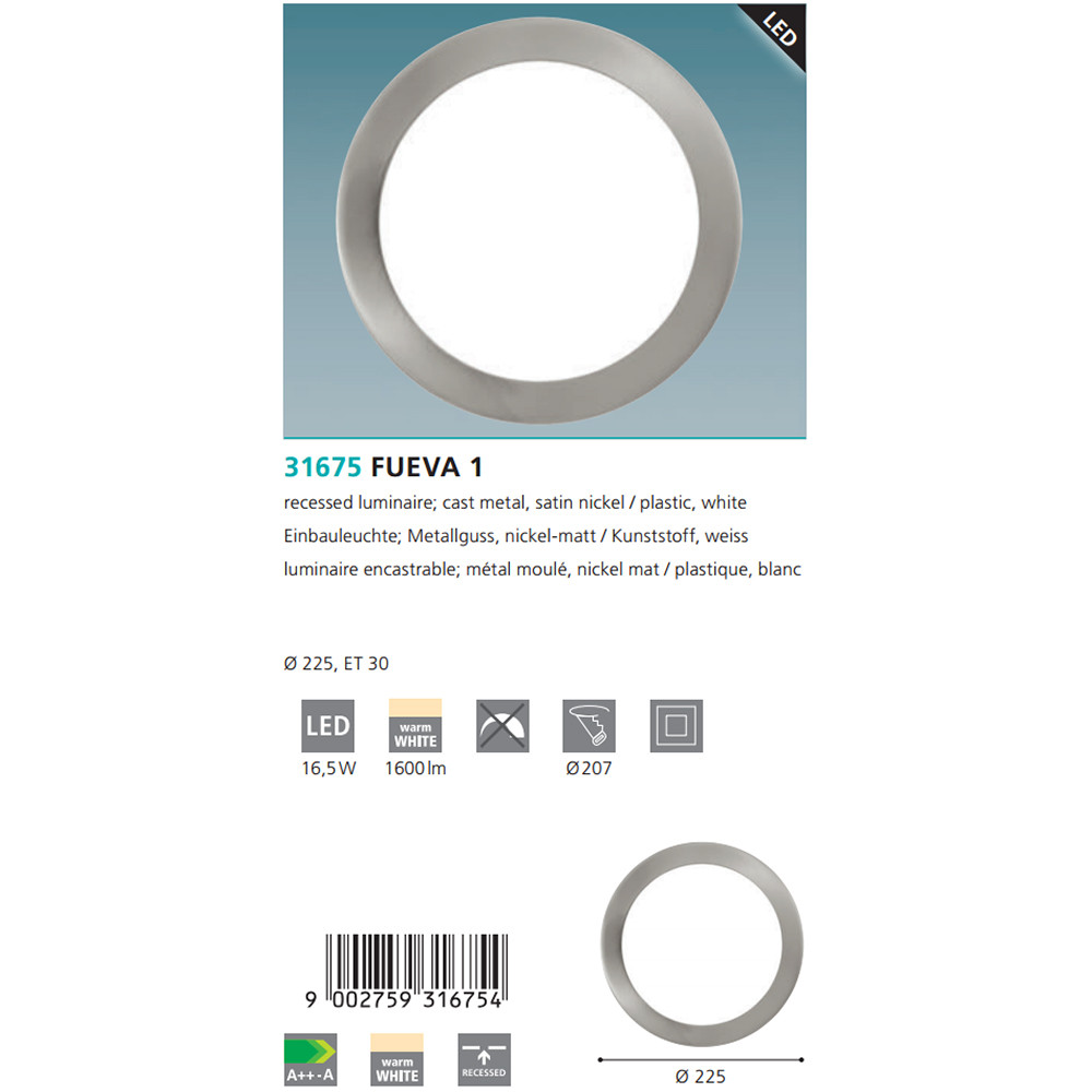 Точковий світильник FUEVA1 3000K (31675), EGLO - Зображення 31675--.jpg