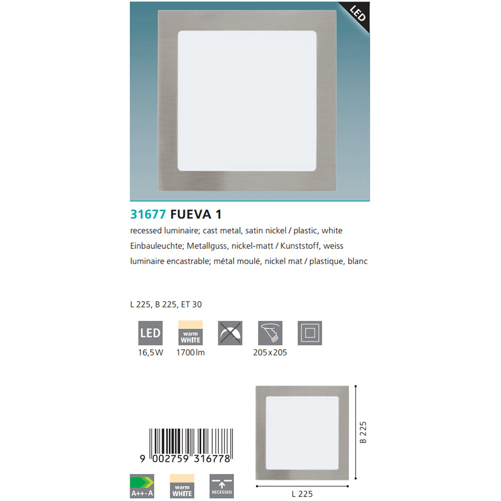 Точковий світильник FUEVA1 3000K (31677), EGLO - Зображення 31677--.jpg