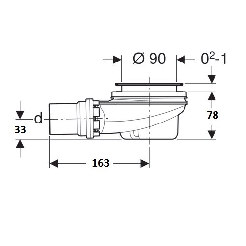 Сифон для піддона 150.551.21.1 Geberit - Зображення 317229-08096.jpg
