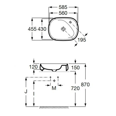 Умивальник Beyond FINECERAMIC A3270B8000 Roca - Зображення 319774-1c838.jpg