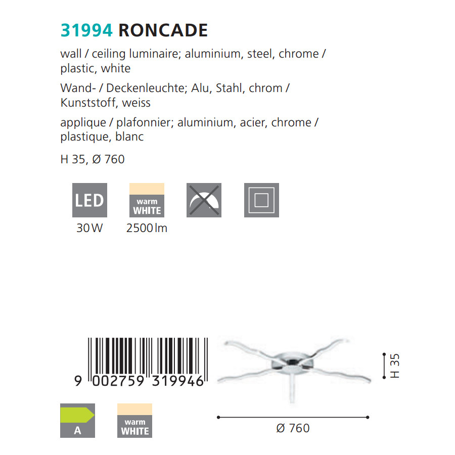 Світильник RONCADE CHROM-WEISS LED (31994), EGLO - Зображення 31994--.jpg