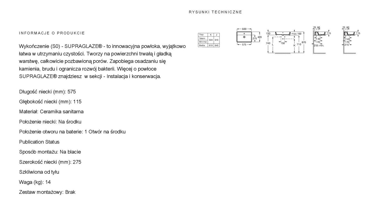 Умывальник Alter 600x420 A3270MN000 Roca - Зображення 3199926-e010f.jpg