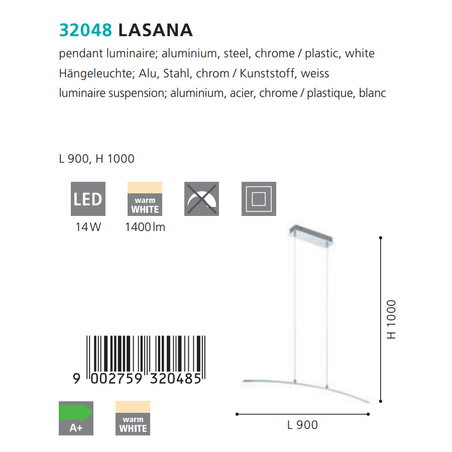 Світильник LASANA LED (32048), EGLO - Зображення 32048--3.jpg