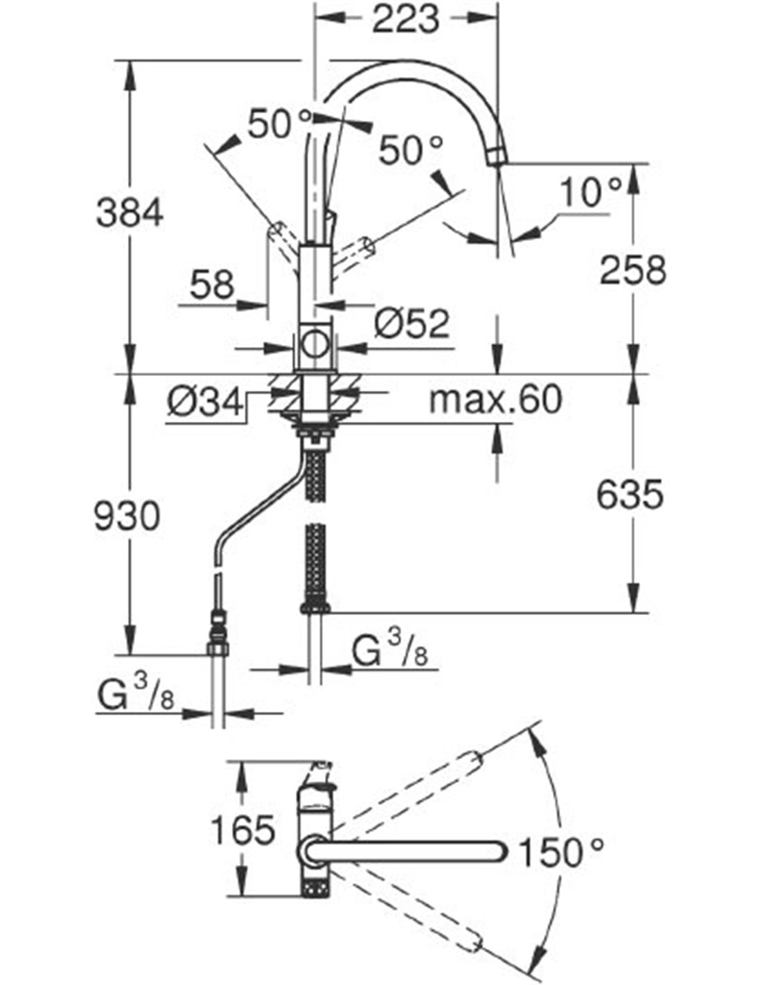 Смеситель для кухни Blue Pure Eurosmart (31722000), Grohe - Зображення 323959-325b1.jpg