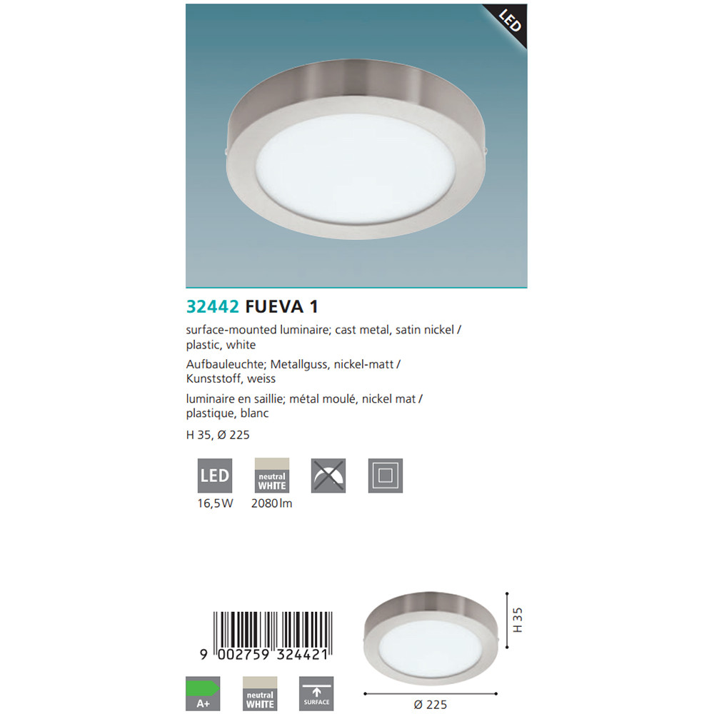 Світильник FUEVA 1 4000K LED (32442), EGLO - Зображення 32442--.jpg