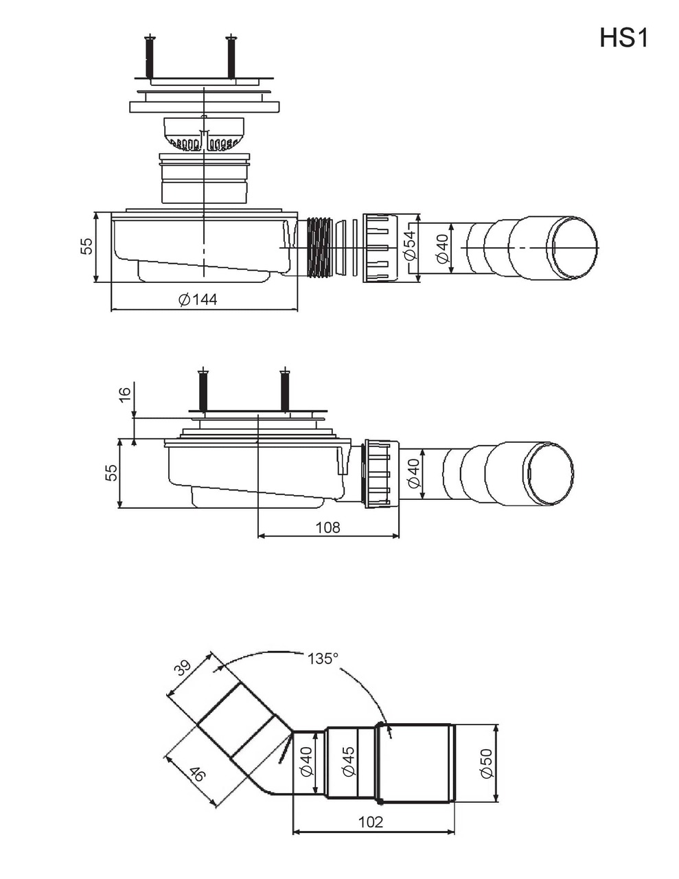 Сифон для піддона HS1 Radaway - Зображення 325869-32d95.jpg
