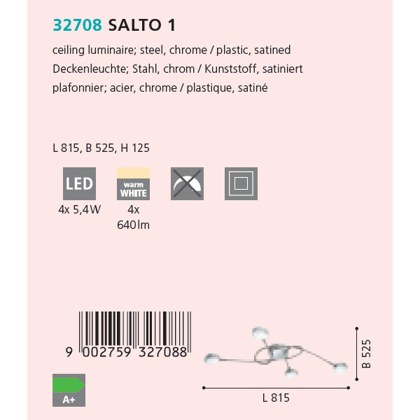 Світильник SALTO 1 LED (32708), EGLO - Зображення 32708--.jpg