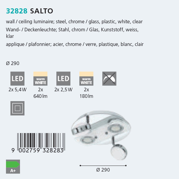 Спот SALTO LED (32828), EGLO - Зображення 32828--.jpg