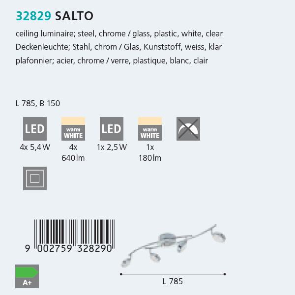 Спот SALTO LED (32829), EGLO - Зображення 32829--.jpg