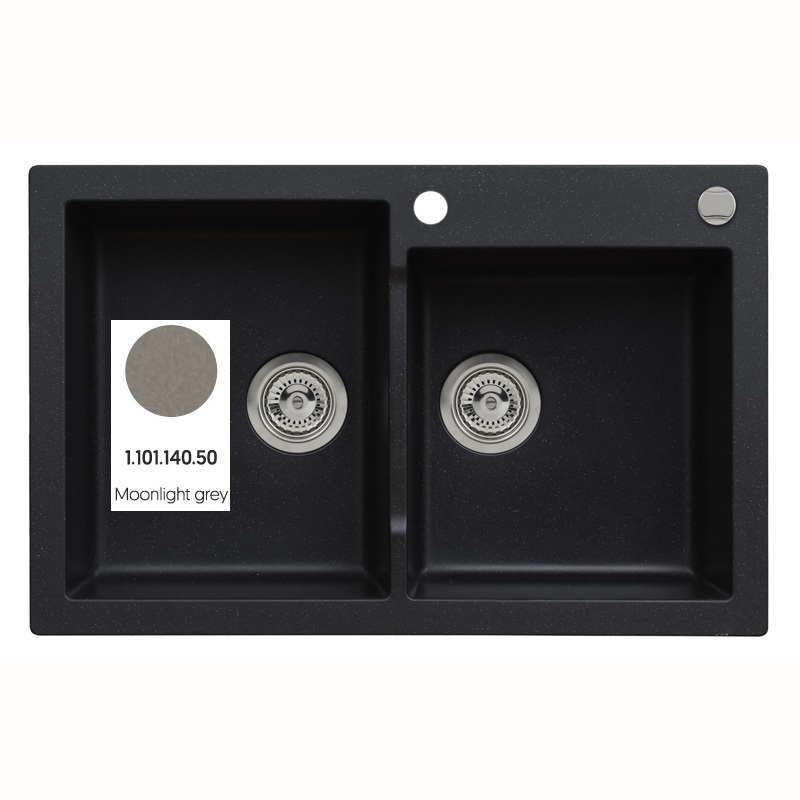 Кухонная мойка Mojito 140 (11A.MO140.900.10-1.101.140.50) Moonlight grey 50, Axis Group - Зображення