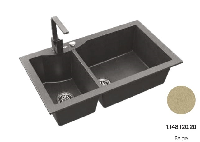 Кухонна мийка Respect 140 (1.148.120.20) Beige 20, Axis Group - Зображення