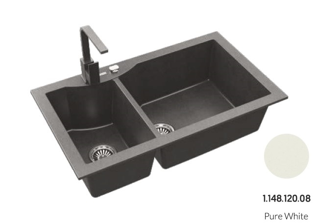 Кухонна мийка Respect 140 (1.148.120.08) White 08, Axis Group - Зображення 329729-f701e.jpg