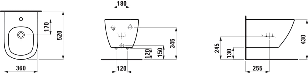 Біде підвісне Laufen LUA H8300810003021 LAUFEN - Зображення 32986443-0b286.jpg