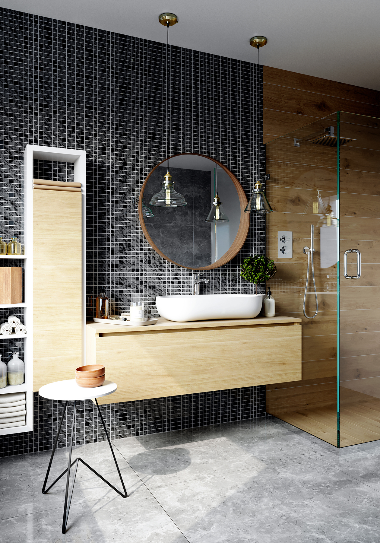 Мозаїка GMP 0425005 С2 Print 3-Black MATT 300x300x4 Котто Кераміка - Зображення 32a65-1_10000.jpg