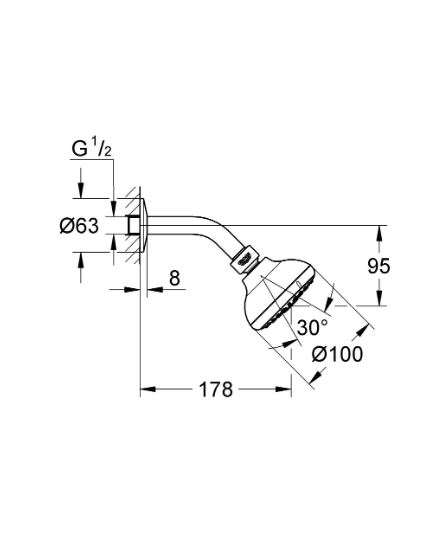 Верхній душ New Tempesta 100 (26088001), Grohe - Зображення 330339-b8780.jpg
