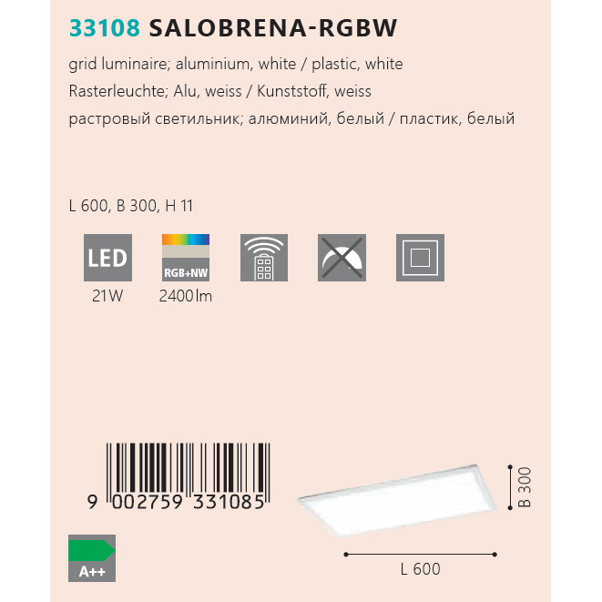 Світильник SALOBRENA-RGBW LED (33108), EGLO - Зображення 33108--.jpg
