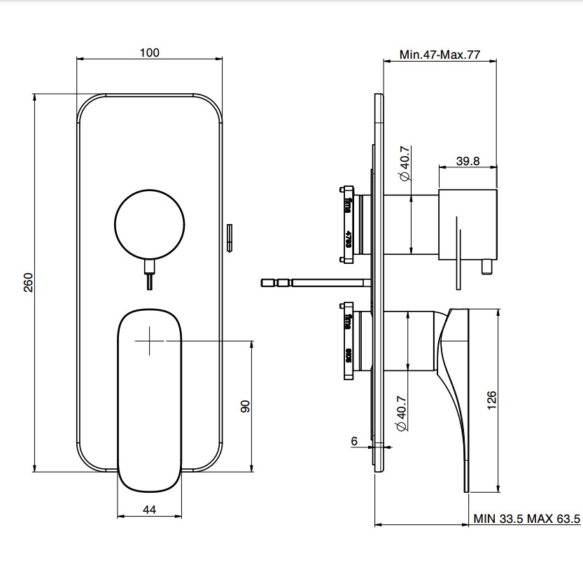 Змішувач для душу Quad Black matt (F3729X6NS) Fima - Зображення 332361-09649.jpg