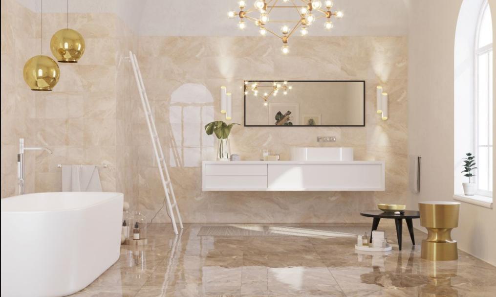 Плитка керамогранітна Damascata бежевий RECT 595x595x11 Golden Tile - Зображення 334359-413bb.jpg