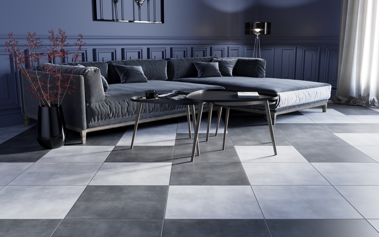 Плитка керамогранитная Lofty антрацит 400x400x8 Golden Tile - Зображення 334374-e4655.jpg