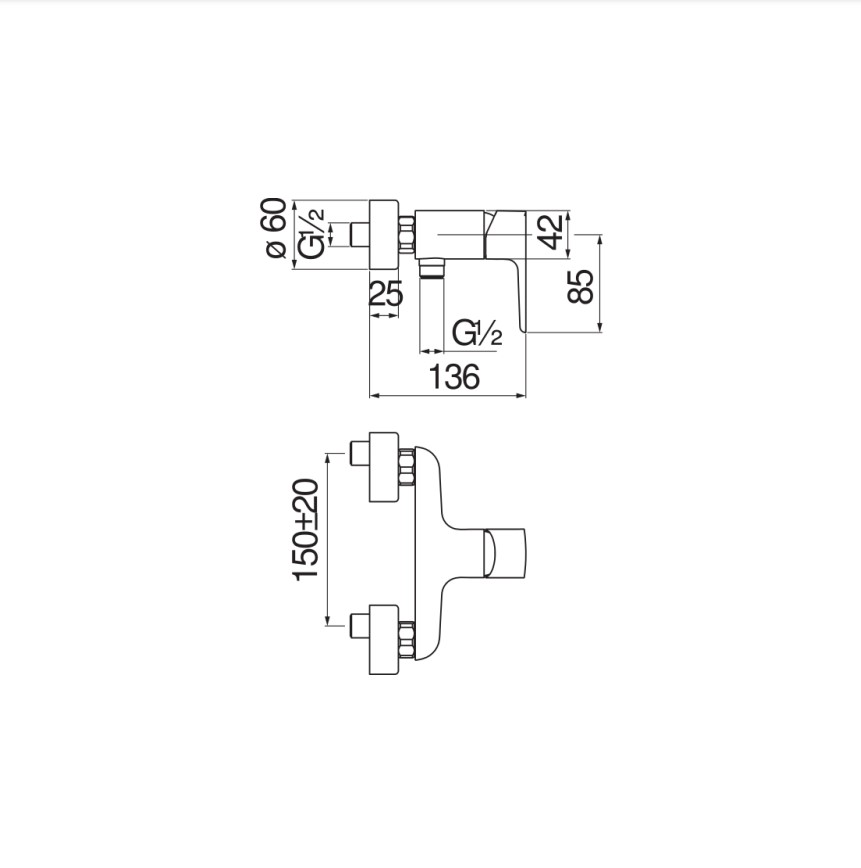 Змішувач для душу Acquaviva Velvet Black (VV103130BM), Nobili - Зображення 334549-8a02d.jpg