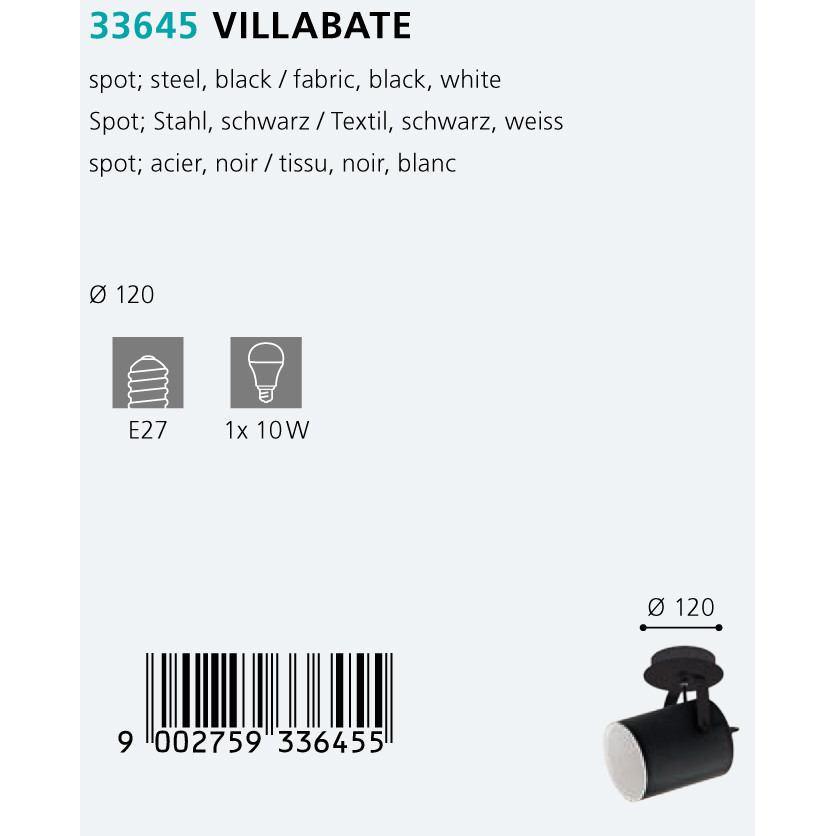 Спот VILLABATE (33645), EGLO - Зображення 33645--.jpg