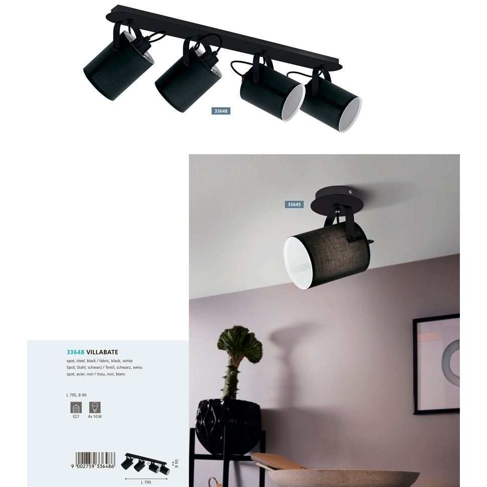 Спот VILLABATE  BALKEN (33648), EGLO - Зображення 33648-.jpg