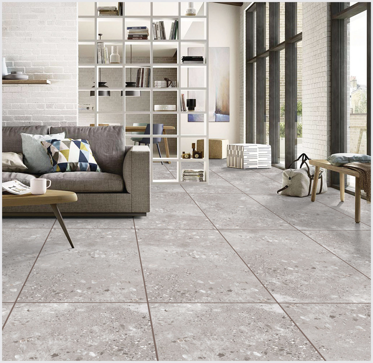 Плитка керамогранітна Terazzo Grey Luster 600x1200x10 Ceramiсa Santa Claus - Зображення 340819-7a6fd.jpg