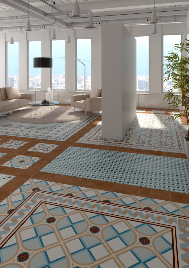 Плитка керамогранітна 1900 Beltri Celeste 200x200x8 Vives - Зображення 341104-5f736.jpg