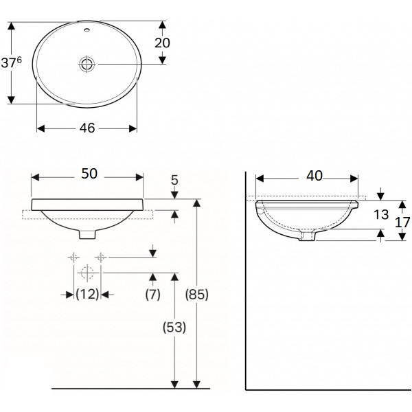 Умывальник VariForm 50 (500.709.01.2) Geberit - Зображення 341314-47909.jpg