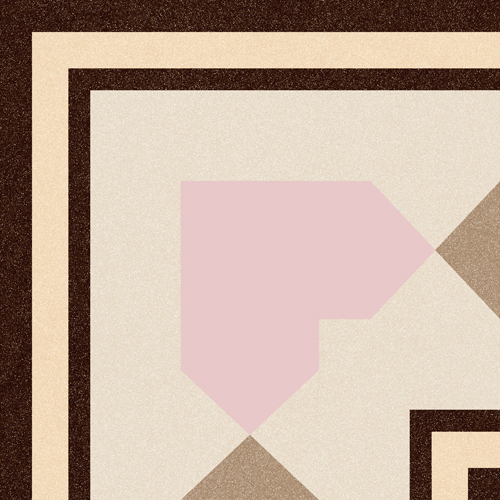 Плитка керамогранітна 1900 Roura-3 Beige декор 200x200x8 Vives - Зображення