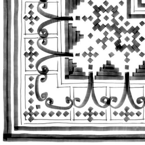 Плитка керамогранитная Bellaria-3 Sombra декор 200x200x8 Vives - Зображення