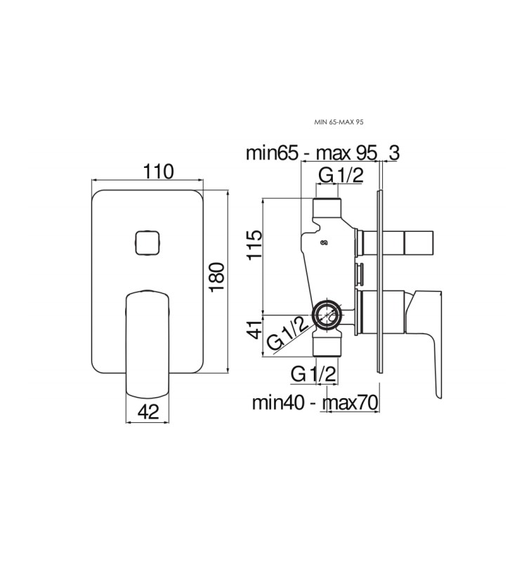 Змішувач для душу Acquaviva Velvet Black (VV103100BM), Nobili - Зображення 343209-29940.jpg