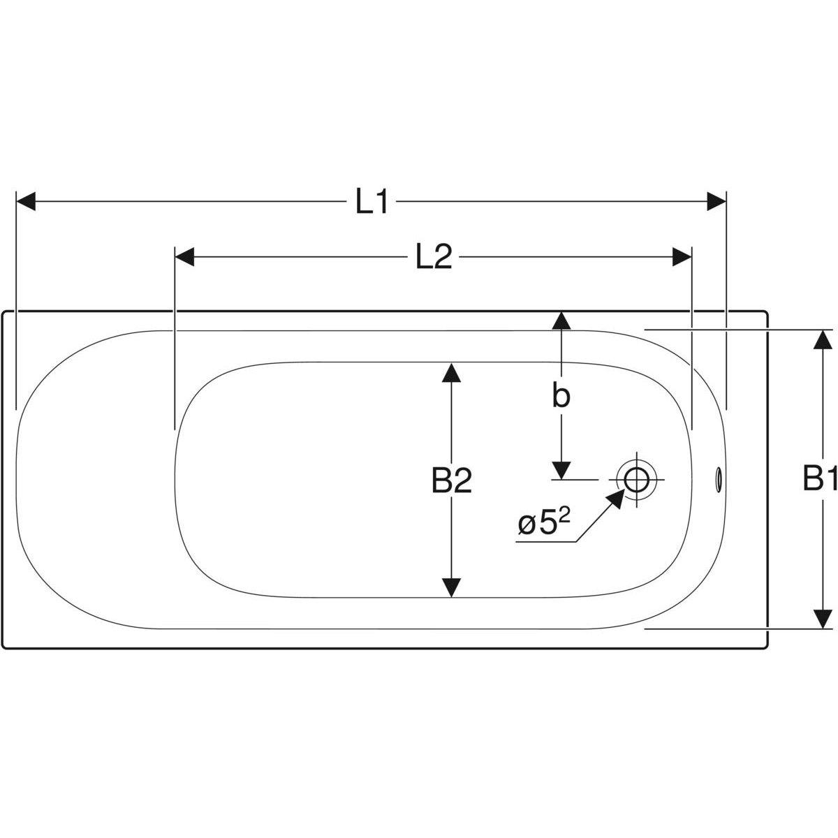 Комплект Ванна прямокутна Soana 170x70 Geberit Змішувач для ванни Eurosmart 33300002 GROHE - Зображення 34453161-ac019.jpg