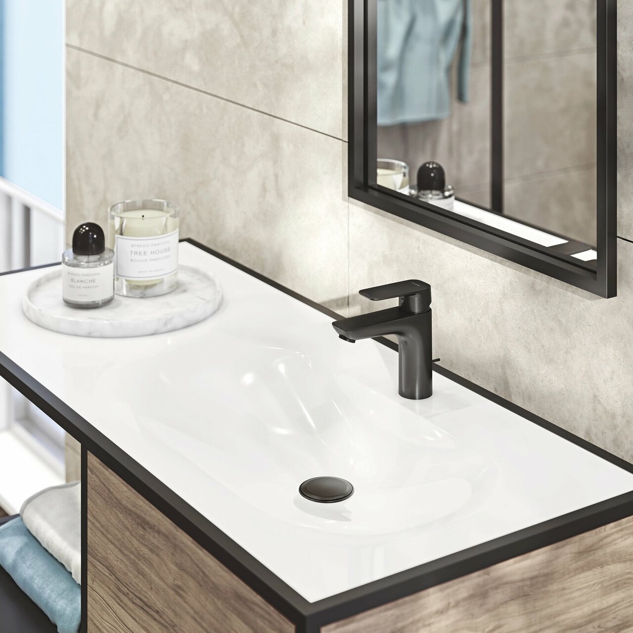 Смеситель для умывальника 100 DN 15 Pure&Style 402903975 черный Kludi - Зображення 3451828-73c0a.jpg