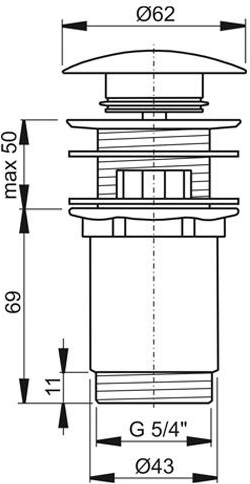 Донний клапан Click-Clack Black X01748 RAVAK - Зображення 3451879-23ee3.jpg